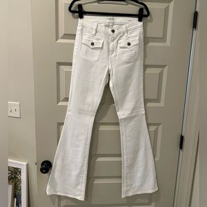 Frame Denim 27 White Le High Flare Jeans